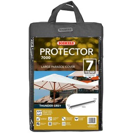 Bosmere Protector 7000 | Large Parasol Garden Umbrella Cover | L 153cm circ.53cm | 100% Waterproof, Breathable Material, UV Protected, Heavy Duty 300D | 7 Year Guarantee | NP061, Gray