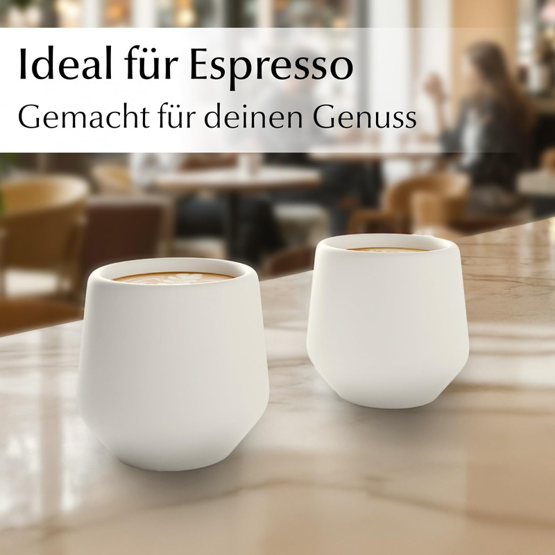 Miamio Espresso Cups Set of 4 without Handle (90 ml),