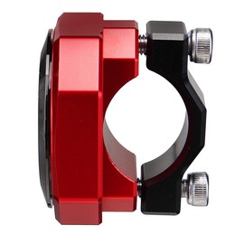 motorcycle Clocks Handlebar Mount Cool Styling Noctilucent Watch Dial Quartz Clock Moto Luminous Alloy Clock Time Gauge Waterproof Clock Decoration for street Bike (red)