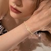yongder Dainty 14K Gold Plated Infinity Heart Chain Adjustable Bracelet