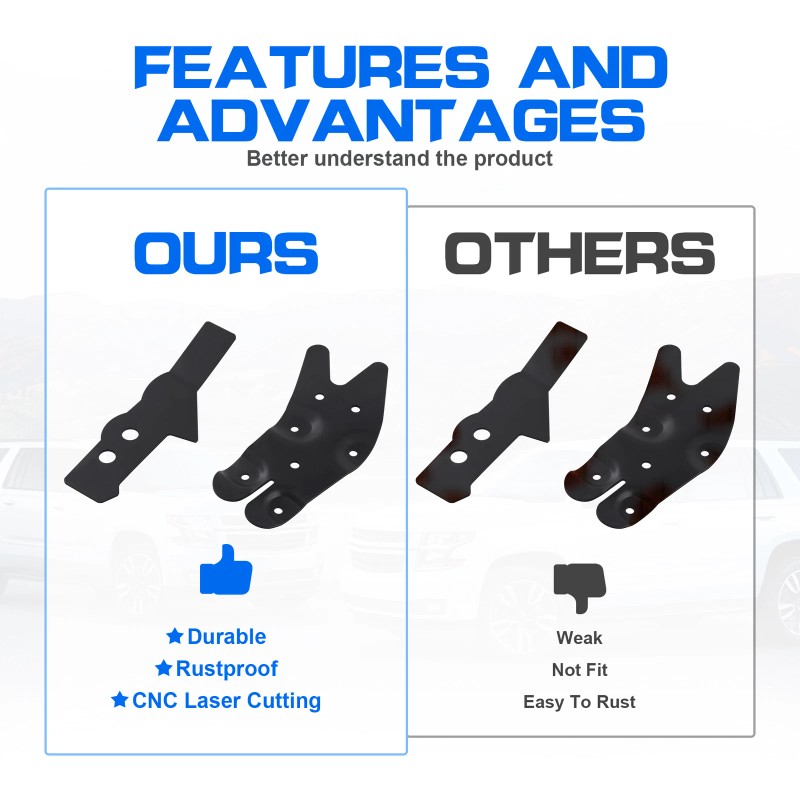 WARRENAU Steering Box Frame Support Kit Fit For Chevy GMC