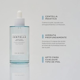 SKIN1004 Madagascar Centella Hyalu-Cica First Ampoule 100 ml – Suero Facial con Ácido Hialurónico y Centella Asiática – Hidratación Ligera – Para Todo