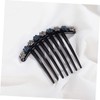 Baluue 2pcs Flower Patterned Hair Combs Rhinestone Teeth Hairpin Stylish