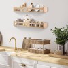 birola Nursery Shelves for Wall 32inches Set of 2，Natural Wood