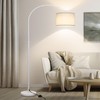 White Arc Floor Lamp, Modern Floor Lamp for Living Room