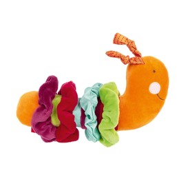 SIGIKID PlayQ 42905 Sorting Toy Worm, Educational Toy, Motor Skills Toy with Rattle: Grip, Sort, Recognise Colours, Learn, for Babies from 6 Months, Multicoloured / Sorting Worm 20 x 12 cm