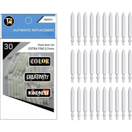 30 Replacement Nibs Extra Fine Tip Paint Pens Acrylic Markers. Easy To Replace. - Style: FLEXIBLE BRUSH