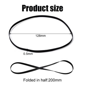 DHWEKU 2pcs Black 200mm Turntable Drive Belt Replacement Rubber Belt for Recorder Turntable Parts Turntable Parts Suitable for Types of Turntables with Belt Drive
