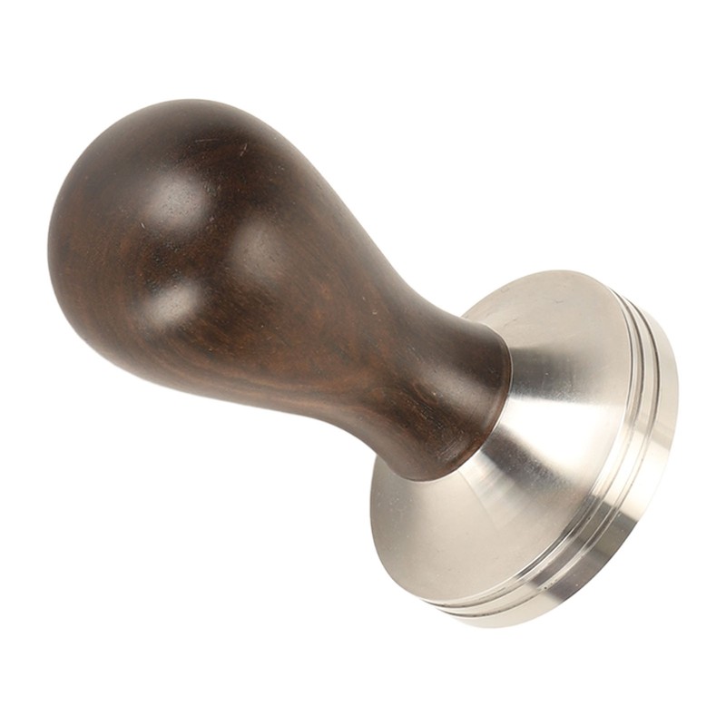 Coffee Tamper Solid Wood Handle Stainless Steel Easy to Use