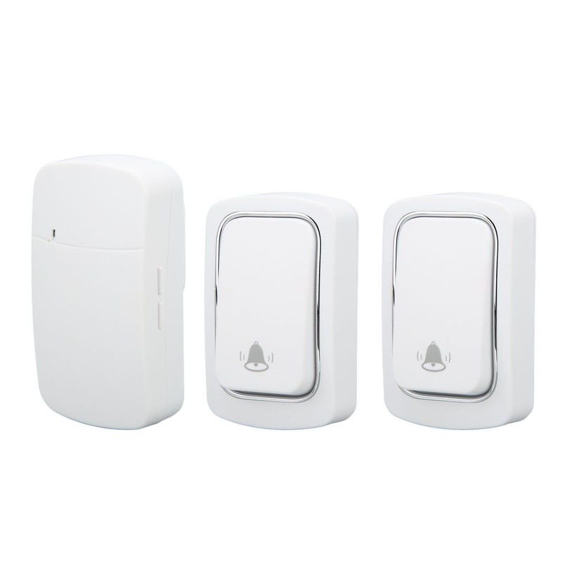 Self Powered Doorbell Set 2 Transmitter Long Range 38 Ringtones