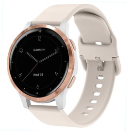 ViCRiOR Bands Compatible with Garmin Vivoactive 4S 40mm / Venu 2S Smart Watch, 18mm Quick Release Soft Silicone Fadeless Pattern Printed Floral Replacement Band for Garmin Vivomove 3S, Leopard