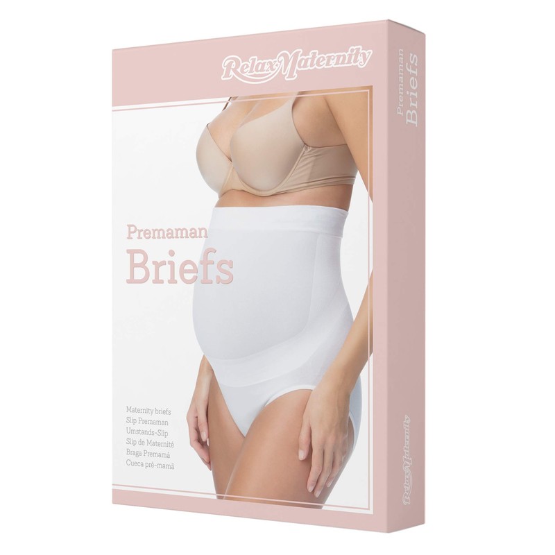 RelaxMaternity 5100 (White, S) Cotton over the bump maternity knickers