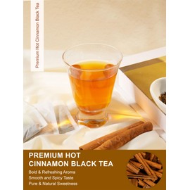 TeeLux Hot Cinnamon Black Tea Bags 100 Count, Vegan, Blend Cinnamon, Cloves, Orange Peel, Black Tea, Biodegradable Tea Bags