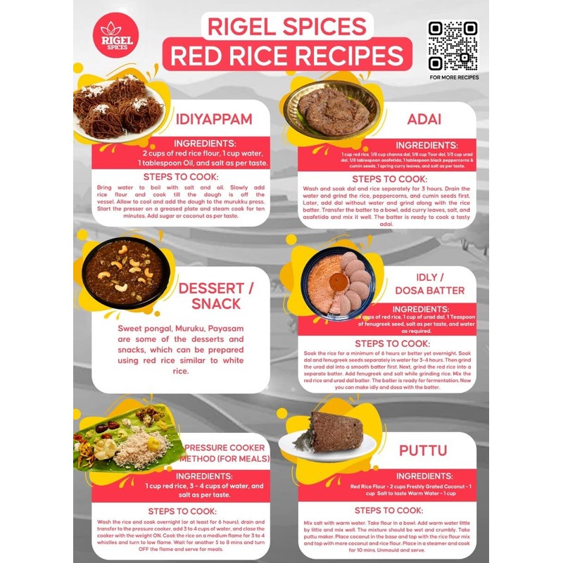 Rigel Spices | Poongar Red Rice (4Lbs) | Ladies special