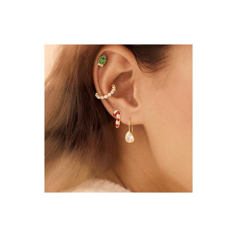 BaubleBar Candy Cane Delicate Stud Earring