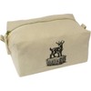 'Goat On Straw Bale' Canvas Wash Bag/Makeup Case (CS00039292)