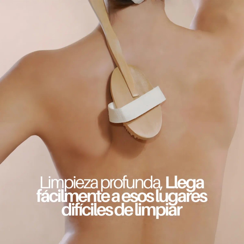 Cepillo Corporal Universo Linea Cerdas Naturales Mango Removible