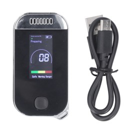 Alcohol Tester Rechargeable Portable Breath Testing LED Digital Display High Accuracy with 3 Color Warning Memory