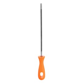 sourcing map Chainsaw File 13/64"(5mm) Chrome Steel Double Cut Round Rasp with Plastic Handle for Chain Saw Polishing