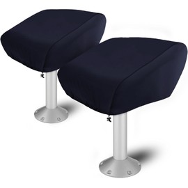 Marine Grade Boat Folding Chair Cover(2 Pack),HUV Resistant Chair Covers for Yacht, Fishing Boat & Kayak (Black, 24" L x 22" W x 25")