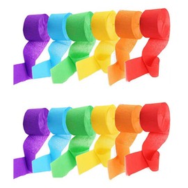 HAMILO Crepe Paper for Event Decoration Party 6 Colors Set of 12