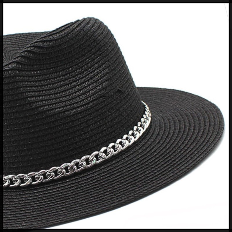White Fang CZ184 Hat, Medium Folding Hat, Straw Brim Hat,