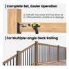 Muzata 12Pcs Deck Railing Brackets Connectors Rail Support Kit for