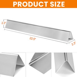 GGC 22.5" Flavorizer Bars for Weber 7536, 7537, Spirit 300 Series, E-310, E-320, S-310, S-320 Grills with Side-Controls, Spirit 700, Genesis Silver B/C, Gold B/C, Weber 900(5-Pack)(22.5"x2.3"x2.3")