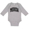 Merida Collegiate Long Sleeve Baby Infant One Piece Bodysuit 6