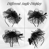 WATAME Fascinators for Women Girl Flower Mesh Feathers Tea Party