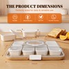 Renmxj Covered Charcuterie Board with Lid and 8 Ceramic Bowls,