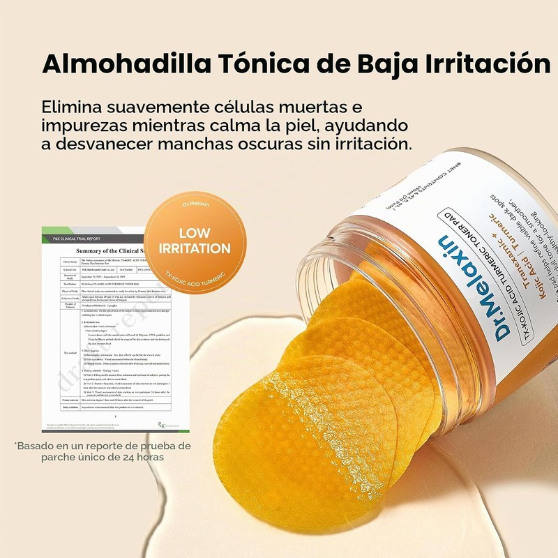 Dr.melaxin Tx Kojic Acid Turmeric Toner Pads with Tranexamic Brightening