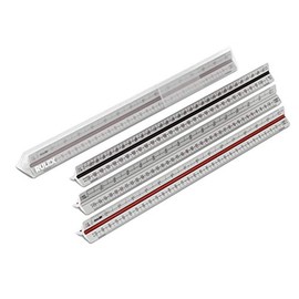 Rulex 30cm Metal (c) Triangular Scale Ruler 1:1 1:10 1:2 1:20/1:5 1:50 1:100 1:200/1:500 1:1000 1:1250 1:2500