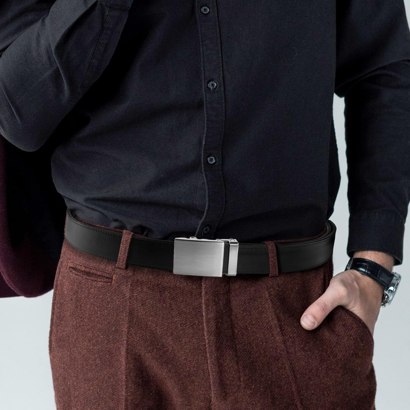 Nelbons Men's Belt Ratchet Automatic Belt for Men 35 mm