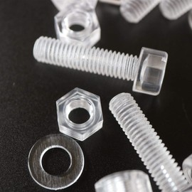 50 x Polycarbonate Allen Head Hex Head Plastic Machine Screws M5 x 20mm Plastic Screws Nuts & Washers