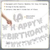 Bow Birthday Decorations Silver Bow Garland Happy Birthday Banner