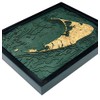 Nantucket, Massachusetts 3-D Nautical Wood Chart, 16" x 20