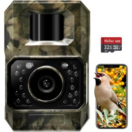 Unbranded 48MP Trail Wildlife Wi-Fi Camera Night Vision 2000mAh Built-in Battery Solar