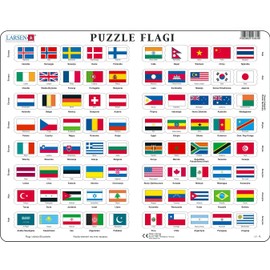 Larsen L2 Flag Jigsaw Puzzle 80 Piece Frame Puzzle.