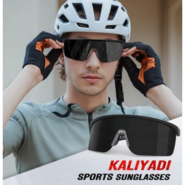 KALIYADI Mens Polarized-Sunglasses Sport Sunglasses: Running Sunglasses Men Women UV400 Protection for Cycling