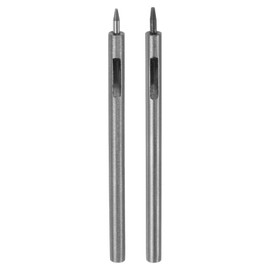 HARFINGTON 2Pcs Leather Hole Punch Set 0.5mm/1mm Alloy Steel Hollow Round Hole Punch Set Leather Hole Punch Cutter for Belts, Watch Band, Paper, Plastic, Leather Crafting