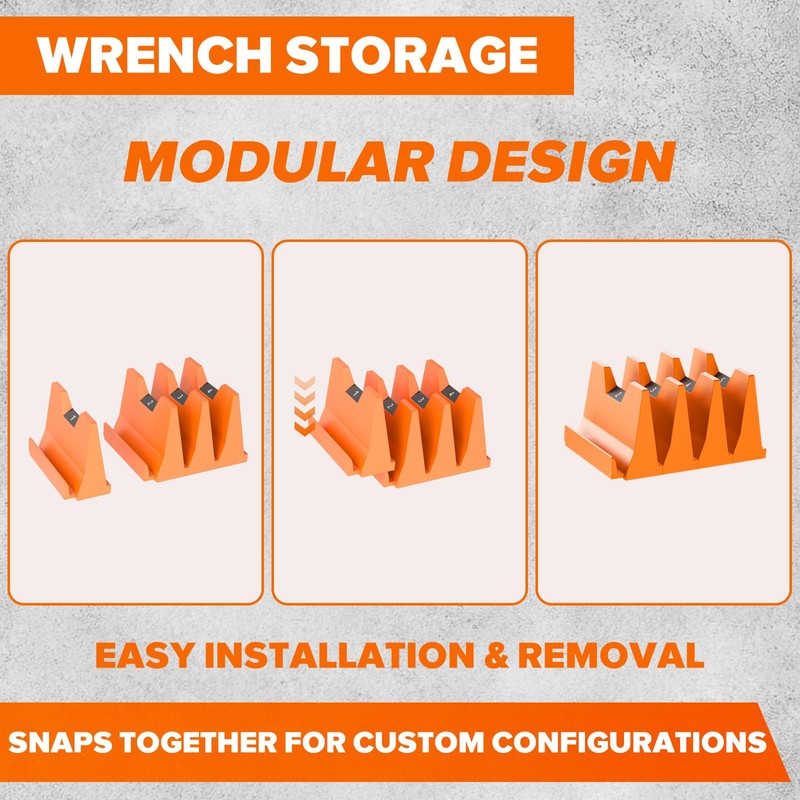 40PCS Modular Wrench Organizer Wrench Holder - Wrench Tool Organizers