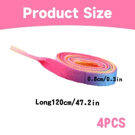 4 Stück Regenbogen Schnürsenkel Bunt Für Sneaker,Bunte Schnürsenkel kinder,Schuhbänder Ohne Binden,Shoe Laces,Regenbogen Farbverlauf Elastische schnürsenkel mit Gummi & BaumwollefürSneaker,Sporschuhe