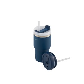 Avanti HydroQuench Stainless Steel Insulated Smoothie Tumbler with 2 Lids 550ml, Navy