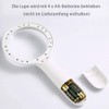 Lupe mit Licht 60 Fach Vergrößerung Handlupe mit 14 LED