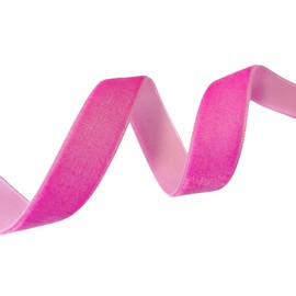 Abbaoww 10 Yards Hot Pink Velvet Ribbon 3/8 Inch Single Face Velvet Ribbon for Christmas Wreath Decoration Gift Wrapping DIY Project Bow Making (Hot Pink, 3/8 Inch)