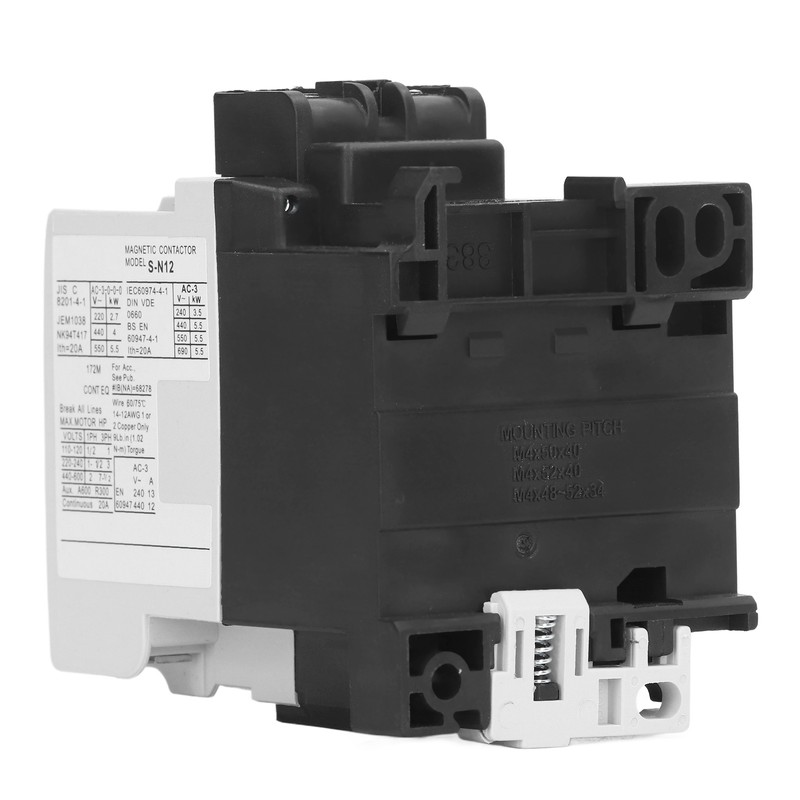 AC Contactor High Sensitivity Industrial Electric Magnetic 20A 3 Pole