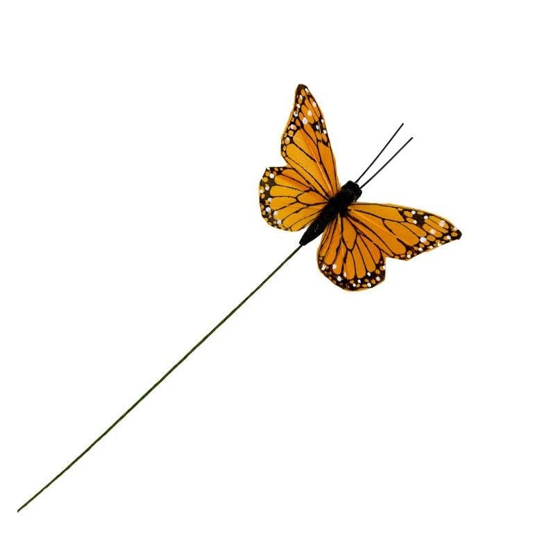 YCHTEWY - Monarch Butterfly Decor, Feather Butterfly Decorations Set of