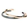 Verita. Pair Bangle, Titanium, Hypoallergenic, Black & Gold, Men's &