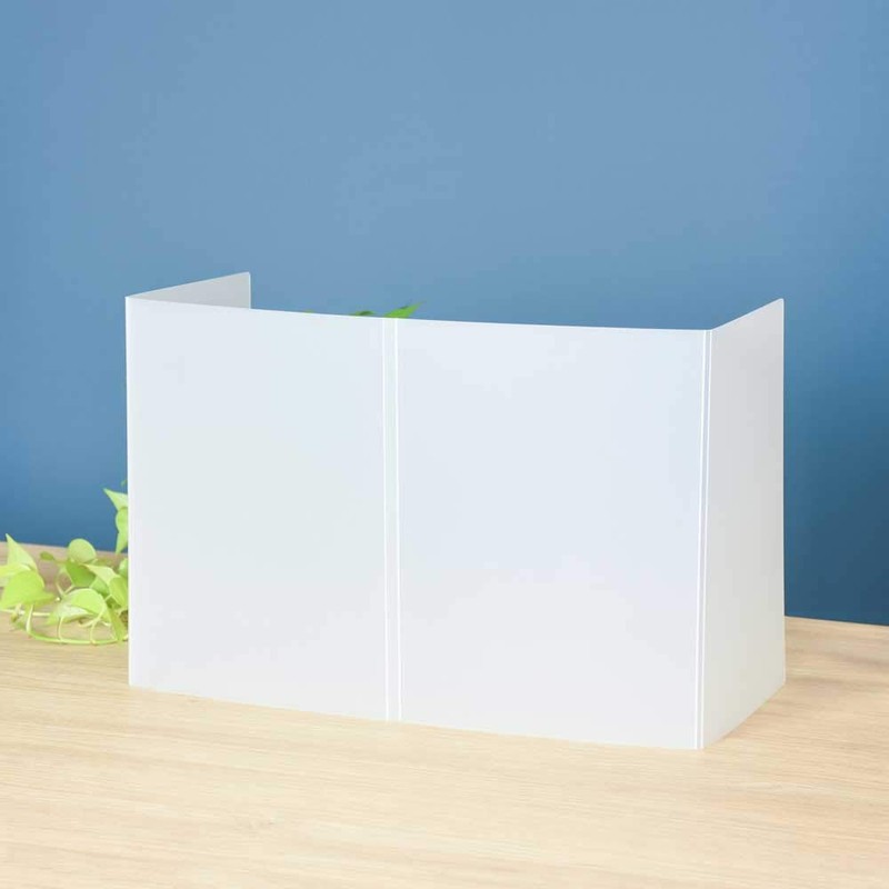 Nakabayashi PTS-OT1034MW Folding Mobile Partition, Milky White (Graved)